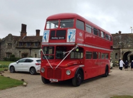 Red Routemaster Wedding Bus in Canterbury